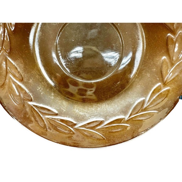 Anchor Hocking Fire King Peach Luster Laurel Leaf Cup And  Anchor Hocking Fire King Peach Luster‎ Laurel Leaf Cups And Saucers Set Of 4